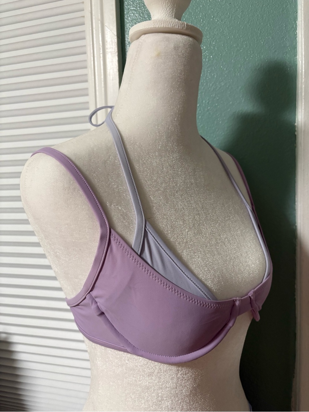 RARE Danielle Brown x Jack’s Swimwear 💜 Lavender Bow Bikini Top - Picture 3 of 6